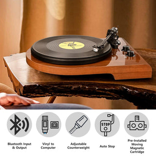 High Quality Dual Bluetooth HiFi Turntable with ATN-3600L MM Cartridge - Retrolife Official Store