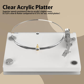 High Fidelity Vinyl Turntable with Acrylic Platter & ATN-3600L Cartridge HQKZ-011 - Retrolife Official Store