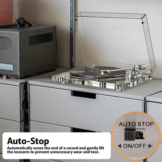 High Fidelity Transparent Bluetooth Out Turntable with ATN3600L Stylus ICE1 - Retrolife Official Store