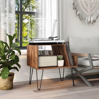 Vintage Wood 26'' Record Player Stand RMD2 - Retrolife Official Store