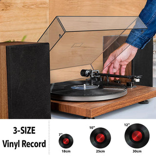 Bluetooth In&Out Record Player HiFi System with Upgraded Quality Speakers UD006 - Retrolife Official Store