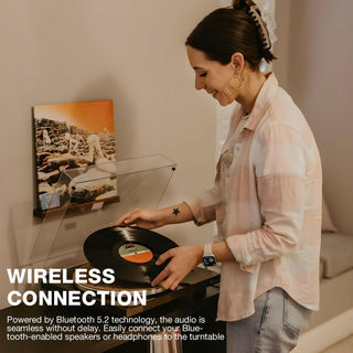 High Fidelity Bluetooth Turntable with MM Cartridge HQKZ-006 - Retrolife Official Store