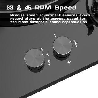 Audiophile Bluetooth Out Turntable with Anti-Skate Control & ATN-3600L Cartridge - Retrolife Official Store