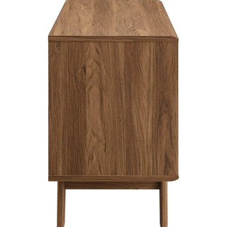 Mid-Century Wooden 36.5'' Vinyl Record Cabinet with Drawers - Retrolife Official Store