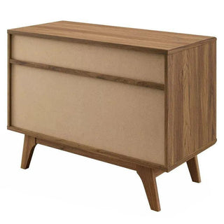 Mid-Century Wooden 36.5'' Vinyl Record Cabinet with Drawers - Retrolife Official Store
