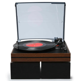 Bluetooth Turntable with 30W External Bookshelf Speakers R612 - Retrolife Official Store