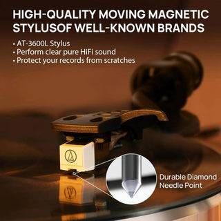 Quality Bluetooth Record Player with Built-in Speakers R517 Black - Retrolife Official Store