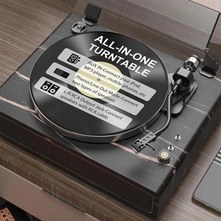 Quality Bluetooth Record Player with Built-in Speakers R517 Black - Retrolife Official Store