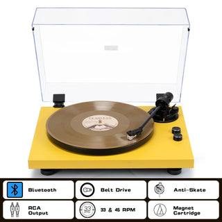 High Fidelity Bluetooth Output Turntable with ATN-3600L MM Cartridge