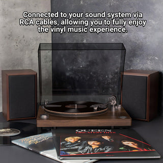 High Fidelity Vinyl Turntable with Acrylic Platter & ATN-3600L Cartridge HQKZ-011 - Retrolife Official Store