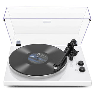Audiophiles Turntable with Bluetooth Output and MM Cartridge HQKZ-006 White - Retrolife Official Store