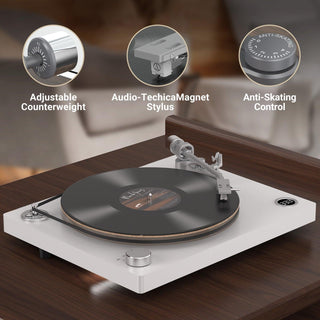 High Fidelity Vinyl Turntable with Acrylic Platter & ATN-3600L Cartridge HQKZ-011 - Retrolife Official Store