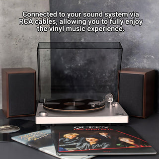 High Fidelity Vinyl Turntable with Acrylic Platter & ATN-3600L Cartridge HQKZ-011 - Retrolife Official Store