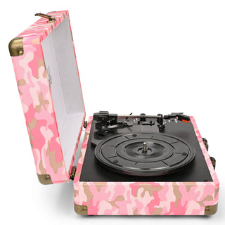Vintage Suitcase Record Player with Built-in Speakers R609