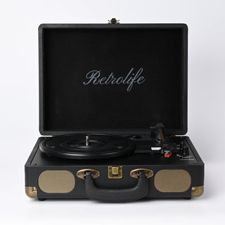 Vintage Suitcase Record Player with Built-in Speakers R609 - Retrolife Official Store