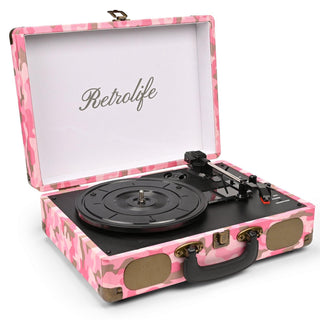 Vintage Suitcase Record Player with Built-in Speakers R609 - Retrolife Official Store