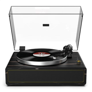 Quality Bluetooth Record Player with Built-in Speakers R517 Black - Retrolife Official Store
