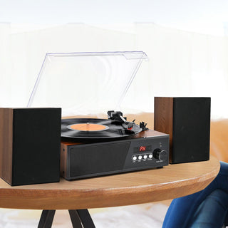 Modern Bluetooth Record Player with FM Radio UD007 - Retrolife Official Store