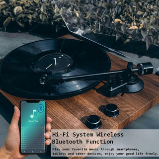 Bluetooth Input Record Player HiFi System with Stereo Speakers & ATN3600L Stylus SY101 - Retrolife Official Store