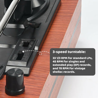 Bluetooth Record Player with Upgraded 40W Speakers & Ruby Stylus R612 PRO - Retrolife Official Store