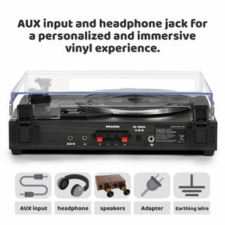 Bluetooth Record Player with Upgraded 40W Speakers & Ruby Stylus R612 PRO - Retrolife Official Store