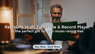 Best Father's Day Gifts 2023: Vintage Record Player from Retrolife - Retrolife Official Store