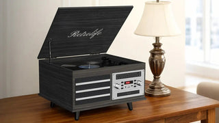 Shop Retrolife RT15 Retro All-in-One Record Player with Bluetooth Input and Output - 9
