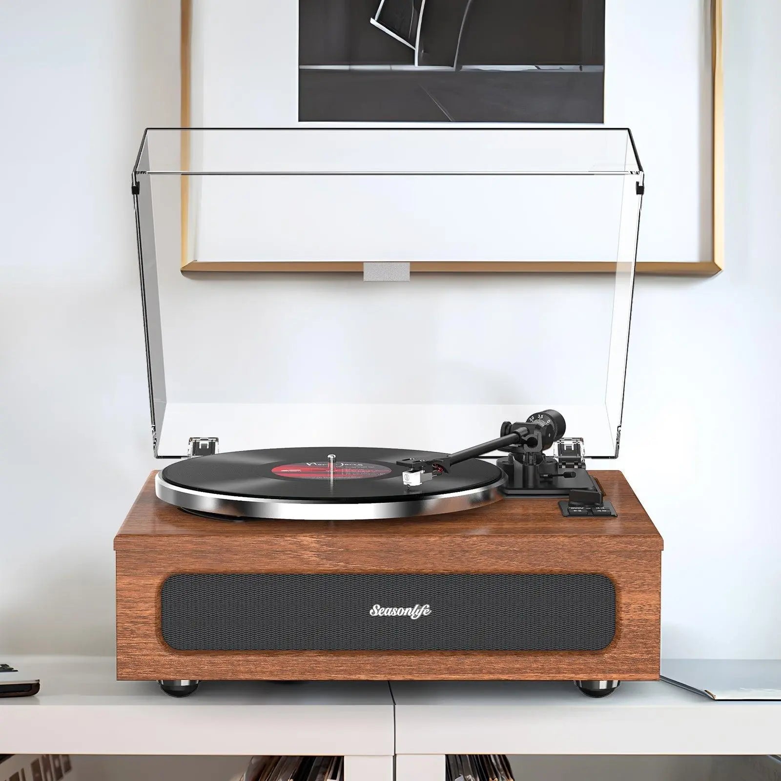 Retrolife High-Quality Classic Record Player with Bluetooth and Speakers ...