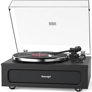 Upgraded Bluetooth Record Player with Built-in HiFi Speakers HQ-KZ018