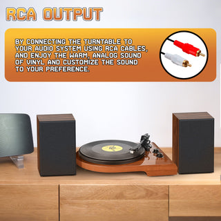 High Quality Wooden Bluetooth In&Out Turntable with ATN-3600L Stylus UD009