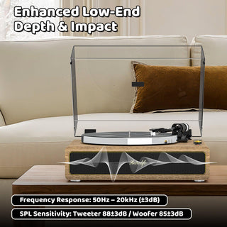 High-Quality Bluetooth Record Player with Built-in HiFi Speakers & ATN-3600L Cartridge R517