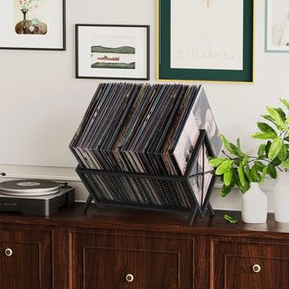 Desktop Vinyl Record Storage Holder Holds 100 LPs  Retrolife Official Store 