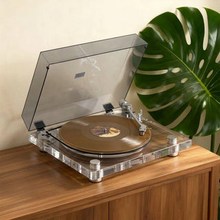 Retrolife ICE1-V2 Bluetooth output turntable for wireless vinyl listening with acrylic platter