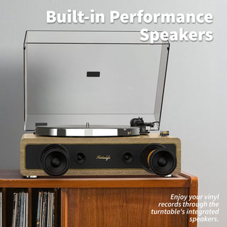 High-Quality Bluetooth Record Player with Built-in HiFi Speakers & MM Cartridge R517