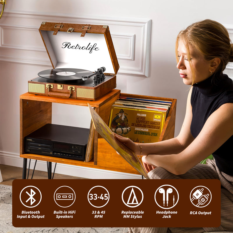 Suitcase Style Record Player R601