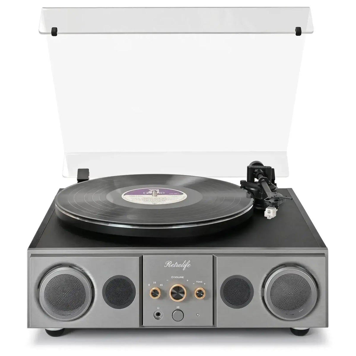Retrolife Turntable Official Store Performance Record Player with Built-in 70W Speakers System T27S