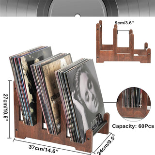 Wooden Vinyl Stand For Record Storage