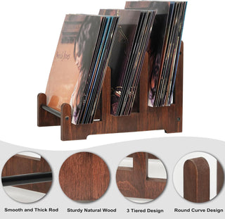 Wooden Vinyl Stand For Record Storage