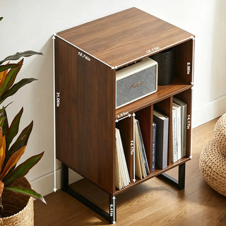 Vinyl Record Player Stand with Storage, Modern Media Console 18.1'' x 31''  Retrolife Official Store 