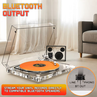 Audiophile Bluetooth Output Turntable with ATN3600L MM Stylus ICE1