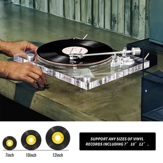 High Fidelity Transparent Bluetooth Out Turntable with ATN3600L Stylus ICE1