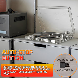 Audiophile Bluetooth Output Turntable with ATN3600L MM Stylus ICE1