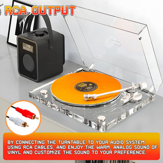 Audiophile Bluetooth Output Turntable with ATN3600L MM Stylus ICE1