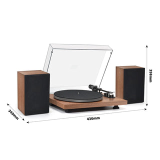 Bluetooth In&Out Record Player HiFi System with Upgraded Quality Speakers UD006