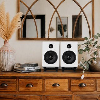High-Performance Bluetooth Speaker with Treble & Bass Controls and Desktop Stands RT201- BT  Retrolife Official Store 
