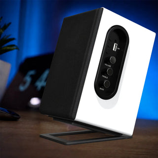 High-Performance Bluetooth Speaker with Treble & Bass Controls and Desktop Stands RT201- BT  Retrolife Official Store 