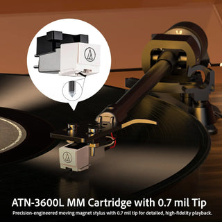 High Performance Record Player with Built-in Stereo Speakers RT522