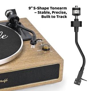 High-Quality Bluetooth Record Player with Built-in HiFi Speakers & ATN-3600L Cartridge R517