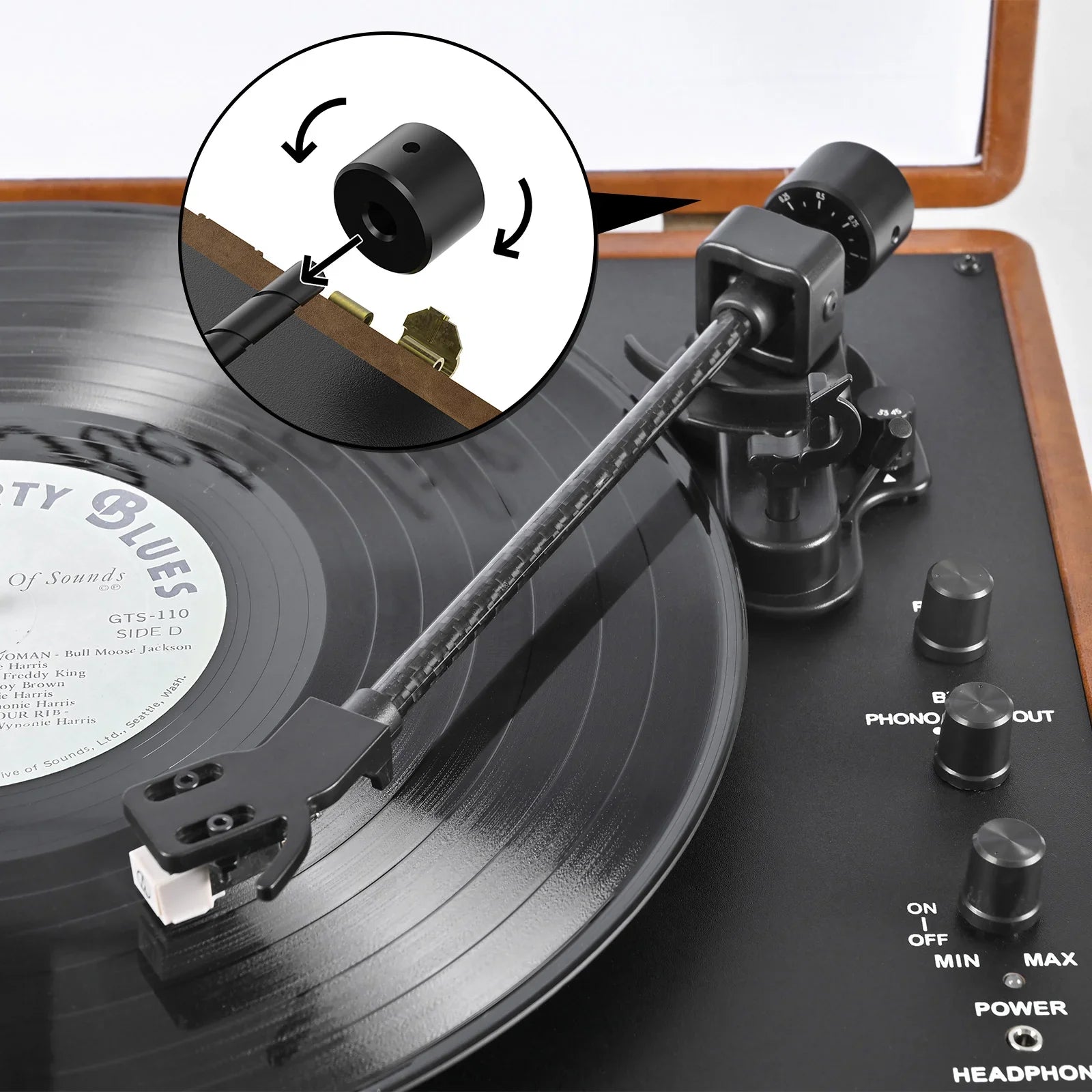 Vintage Dual Bluetooth Suitcase Record Player with Built-in