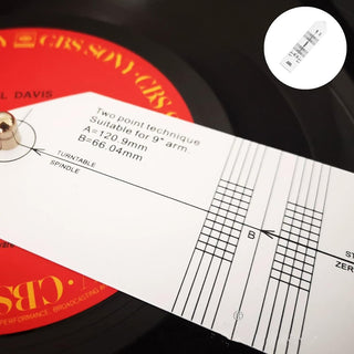 Turntable Phonograph LP Phono Cartridge Stylus Alignment Protractor Tool